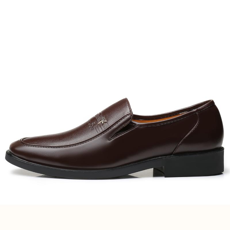 Formal Shoes for Men Slip On Casual Business Shoes Fashion Office Worker Men's Leather Shoes