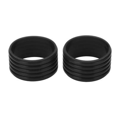 2 teile/satz Tennis Schläger Griff Silikon Ring Schweiß Absorption Tennis Overgrip Befestigung RingSchwarz