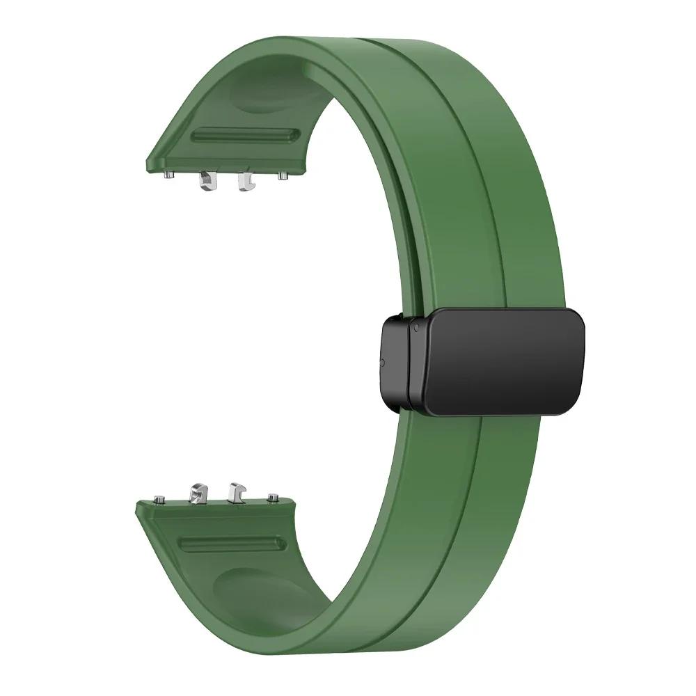 Pulseira para Samsung Galaxy Fit 3 Pulseira de relógio com fivela magnética Pulseira de silicone para Samsung Galaxy Fit 3 Pulseira de substituição Correa