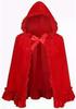 Children's Velvet Cape Cloak for Halloween, Cosplay, Christmas, and Stage In Red