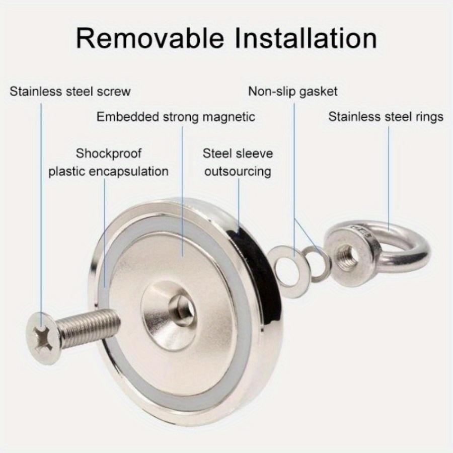 Super Strong Pull Force Round Neodymium Magnet with Eyebolt Strong Magnetic Ring Salvage Magnet In Water