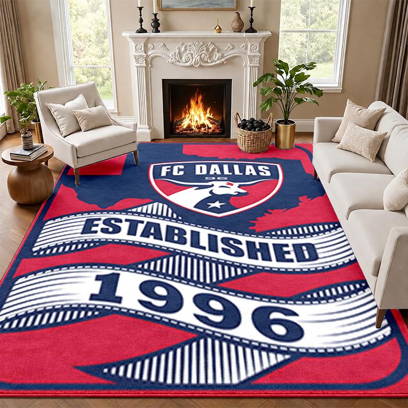 FC Dallas Carpet Door Mat for Living Room or Bedroom Protective Mat Under Chair Office Decoration Christmas Gift Birthday Present