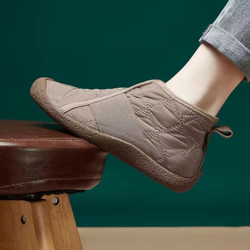 Damen Wasserdichte Winter Stiefeletten, Rutschfeste Warme Faux-Fur Gefütterte Schnee Stiefeletten, Modische Flache Sohle Bequeme Freizeit Schuhe