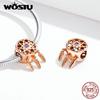 WOSTU Forever & Always Beads 100% 925 Silver Rose Gold Charm Fit Bracelet Pendant DIY Jewelry Making