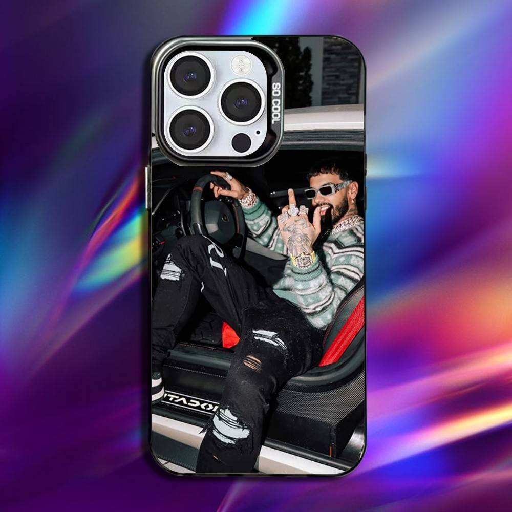 

Rapper A- Anuel AA Real Phone Case For iPhone 16,15,14,13,12,11,Pro,Max,Plus,Mini,XS,SE Anti Fall Black Matte Hard Bumper iPhone16promax