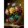 Europa Classico Vintage Fiore Pittura su Tela Decorazione Murale Natura Morta con Fiori in Vaso di Vetro Poster Artistico Nordico Stampa Immagine