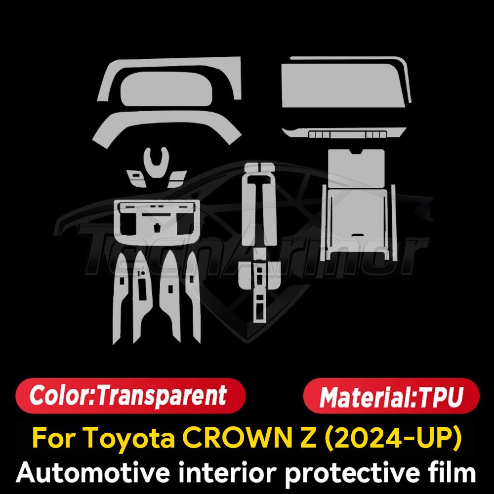 TPU Interior Protector Film for Toyota Crown 2023-2025 Anti-Scratch Transparent Sticker
