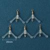 Essential Fishing Tackle Connector Pack, Y-Shaped Swivel Rings, Splitter Space Beans, Silica Gel Clamps, 50 Units