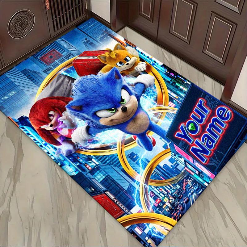 Name Custom Blue the Hedgehog Carpet Rug for Living Room Bedroom Home Sofa Decoration,Kids play Non-slip Floor Mat