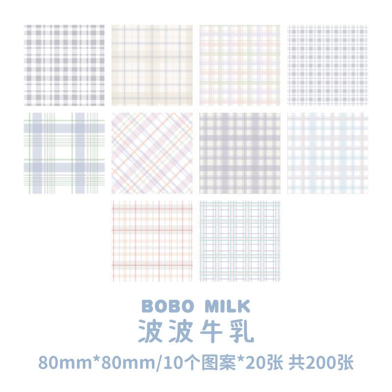 Fresh Plaid Pattern Dyed Memo Paper For Hand Account Diary Notes
