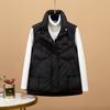 Plus Size Cotton Vest Women's Fall and Winter Loose Stand-up Collar Cotton Shoulders Sleeveless Jacket Fashion Waistcoat