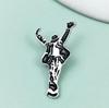 Creative Alloy Dancer Brooch: Drip Oil Fashion Pin for Bags & Clothes.