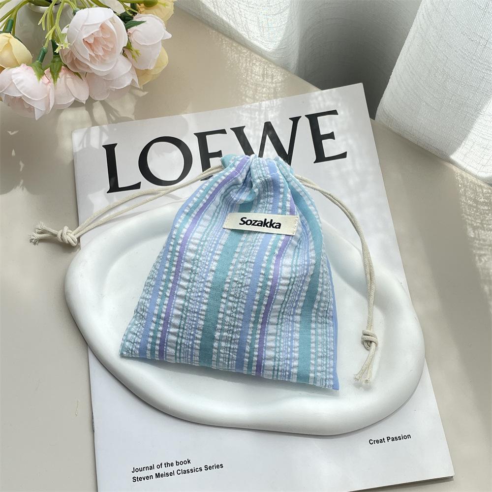 Small Coin Purse Key Earphone Data Cable Drawstring Storage Bag Women Jewelry Lipstick Cosmetic Tote Rope Pouch String Mini Bags