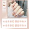 Press On Acrylic Fake Nails Set with Glue High Quality Handmade Nail Extension French Tips Woman False Short Nails Press Ons