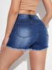 European and American High-Waisted Butt-Lifting Ripped Denim Shorts for Summer 2026.