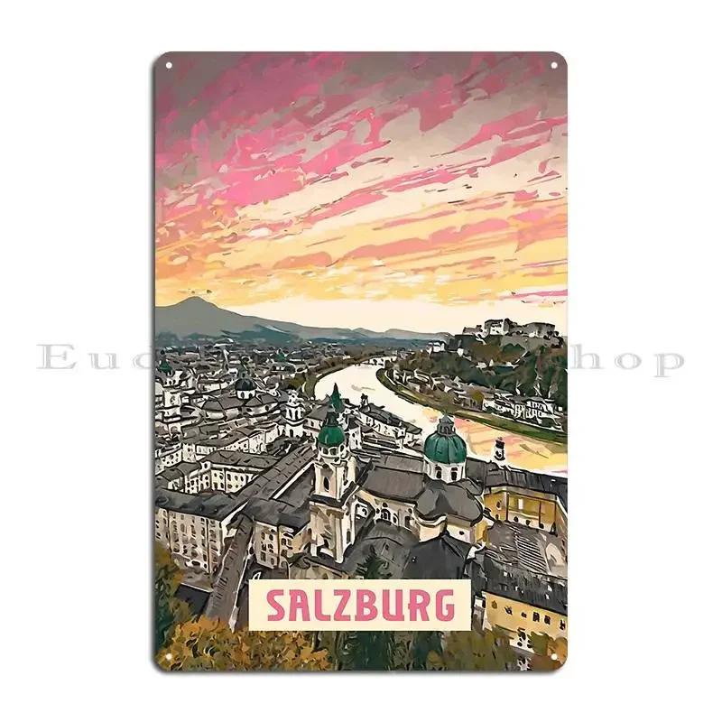 Salzburg Metal Sign Printing Pub Bar Customized Wall Cave Tin Sign Poster 20x30cm（7.8x11.8inch）