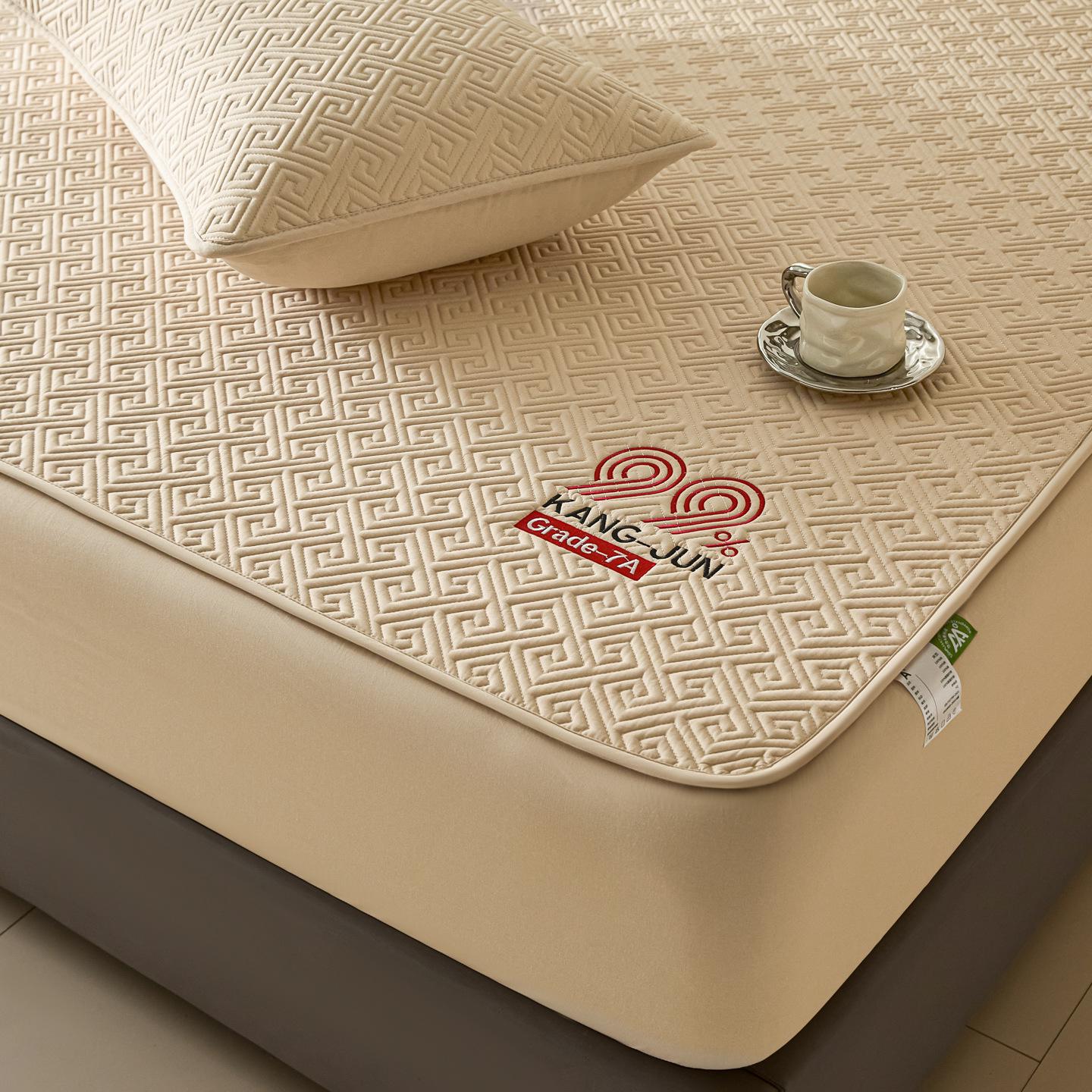 Luxury Antibacterial All-Cotton Fitted Sheet & Mattress Protector - Thickened, Non-Slip Design Pair of Pillowcases легкие хаки