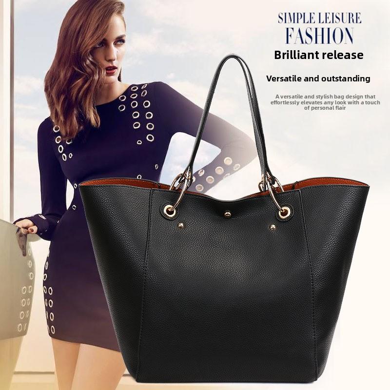 Bag women's bag 2025 European and American fashion bucket bag retro hand-to-hand bun mother-in-law bag