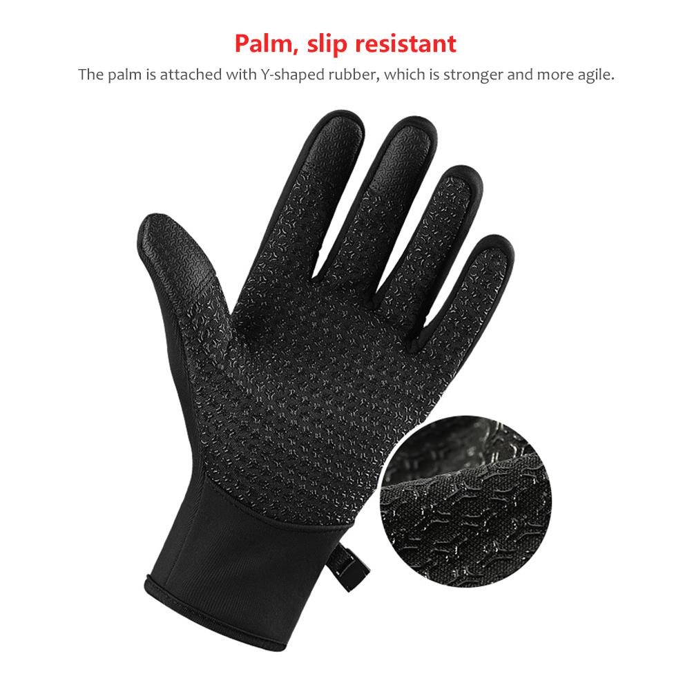 Outdoor Cycling Gloves Winter Waterproof Touchscreen Gloves for Running Climbing Skiing Riding