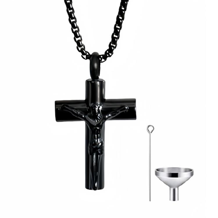 

Memorials Pendants Suit Crosses Shape Cremation Urn Simple Elegant Necklace for Cherished Memory 1