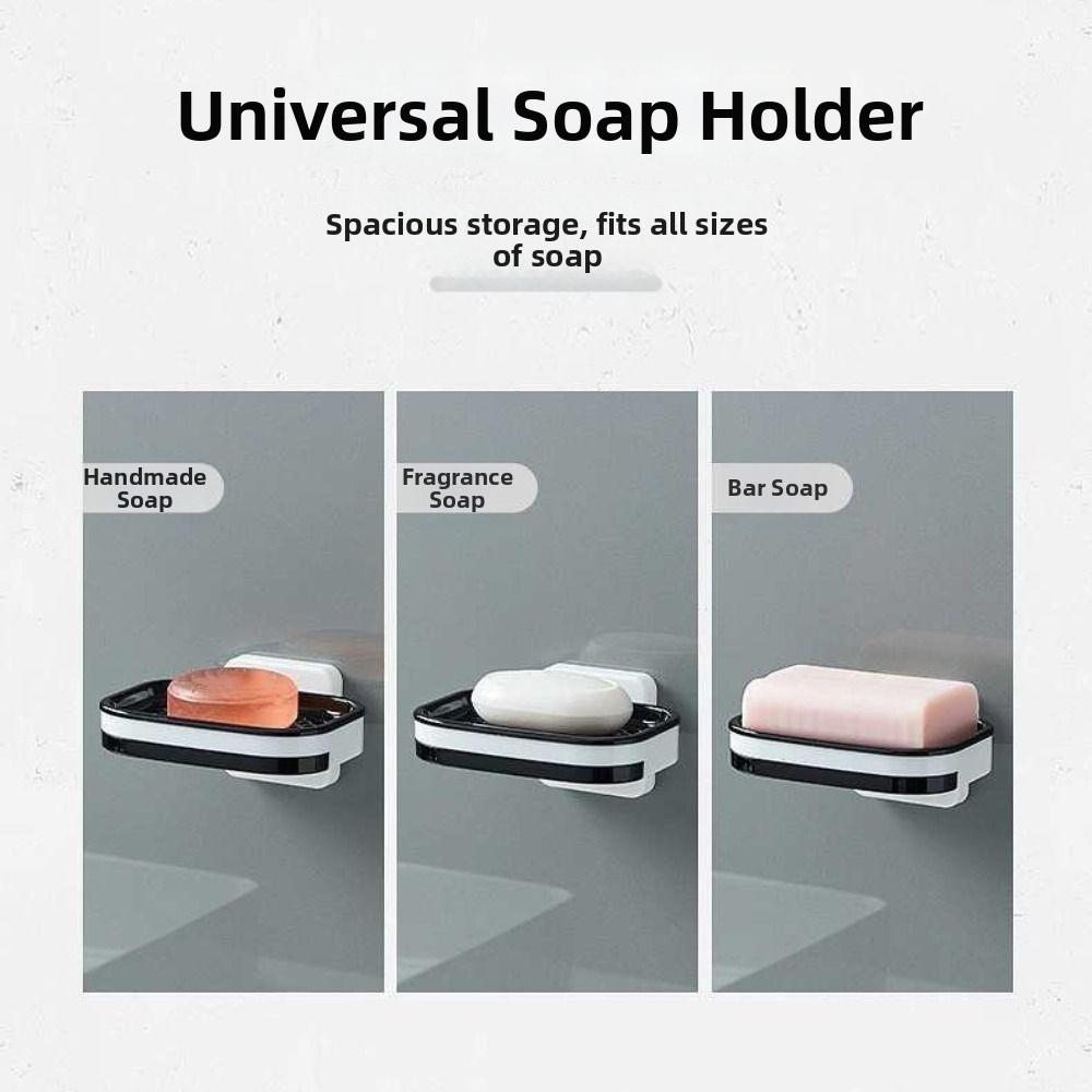 Self Adhesive Soap Storage Rack Waterproof Soap Drain Box Soap Organizer  Hotel