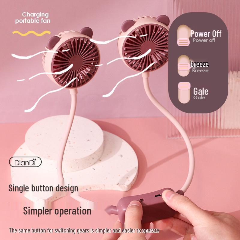 USB Wiederaufladbarer Umhängeventilator - Tragbar, Faltbar, Für den Außenbereich