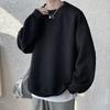 Vit Barock Tung Sweatshirt Herr Premium Vår och Höst Bas Tröja Oversize
