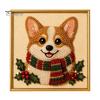 Winterwunderland Kreativaktivitäten Weihnachten Kunst-Kit mit künstlichen Perlen, Xmas Hut Katze Hund Malerei DIY Themenprojekte 3D Welpen Perlen Bastel-Kit für Erwachsene,