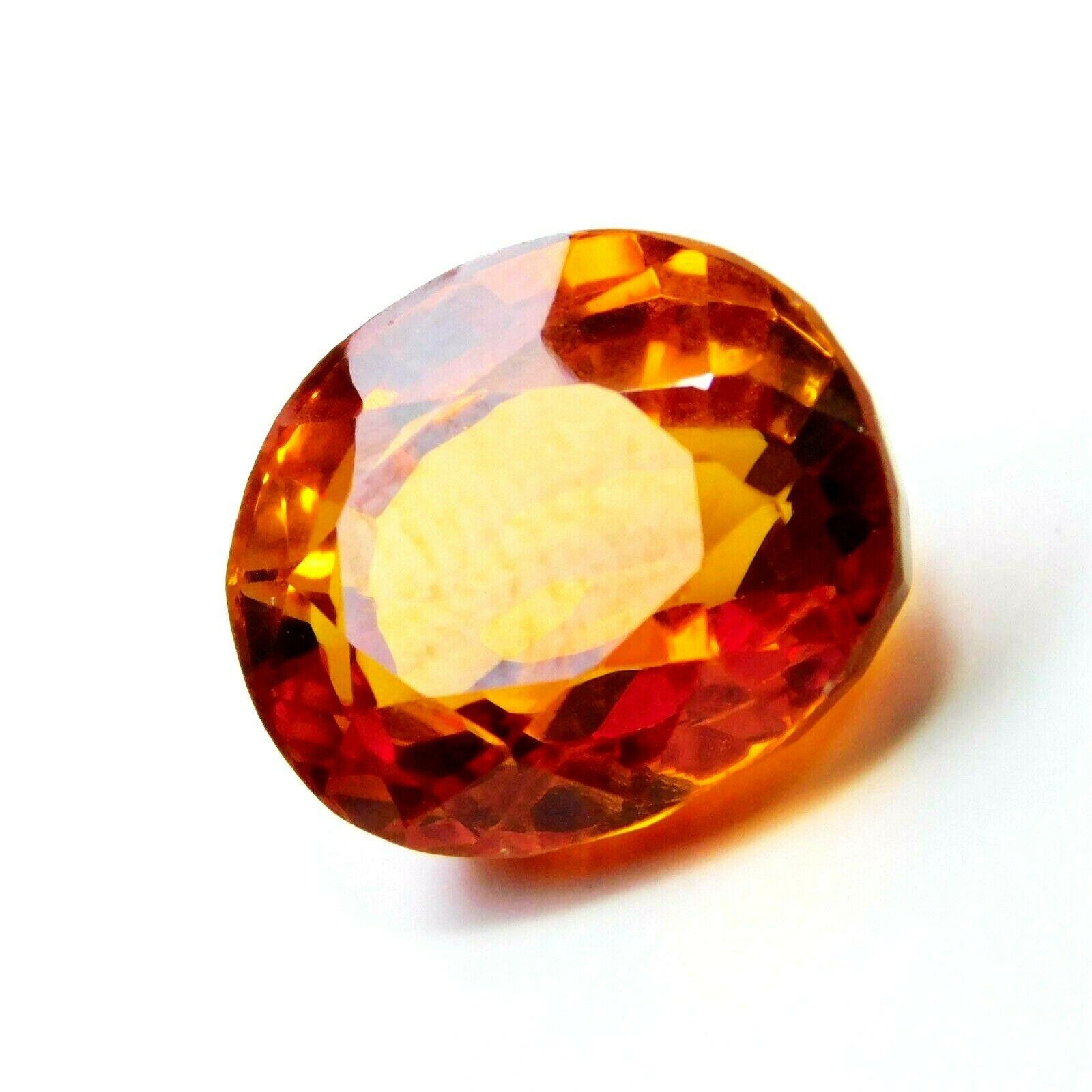 

CERTIFIED 8.23 Carat Natural Orange Sapphire Loose Gemstone Oval Cut Stunning B-13 13.6 mm approx помаранчевий