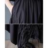 Dimanaf 2025 Summer Women New Skirts Plus Size Solid Elastic Waist Pleated Elegant Black Skirts