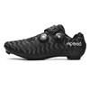3368 Scarpe da Ciclismo Uomo Donna Serratura per Bicicletta Fondo in Gomma Senza Tacchette Mountain Bike Strada Bassa Tomaia Rigida Bottone Rotante Duro