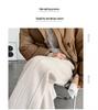 Women's Plus Size Velvet Herringbone Wool Wide-Leg Pants for Autumn/Winter
