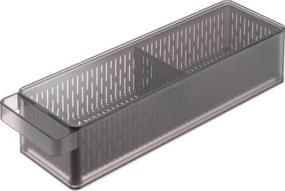 Yamazaki Tower Kühlschrank Sieb Schüssel mit Deckel und x T11 x Spülmaschinenmodell 1474 Trennwand, Schwarz, Behälter B37,5 H8,5cm, Sicher,