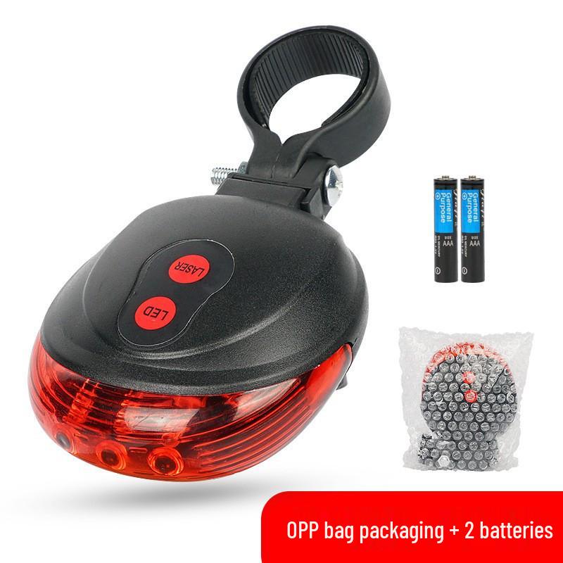 5LED Super Bright Bicycle Light with Laser Taillight and Width Indicator