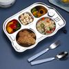 Ttu Ttu Bang Bang Bus 5-slot Stainless Steel Baby Plate Children's Plate