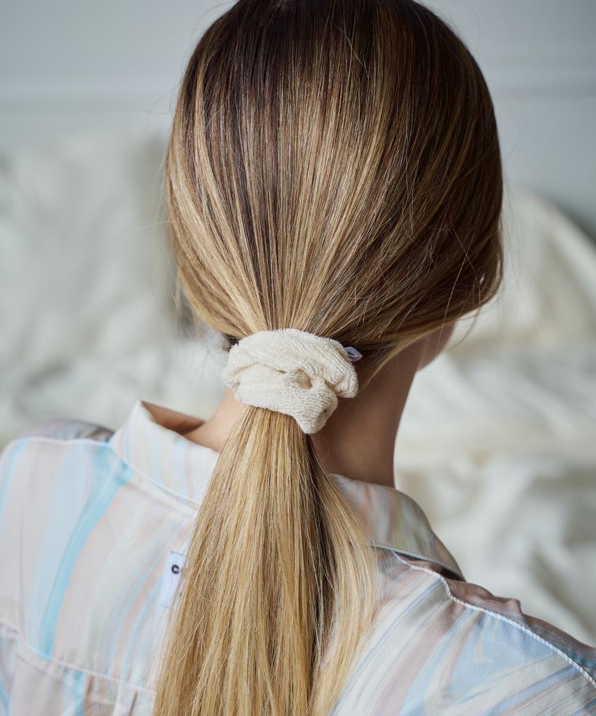 Contoursong Ivory Terry Hair Scrunchie