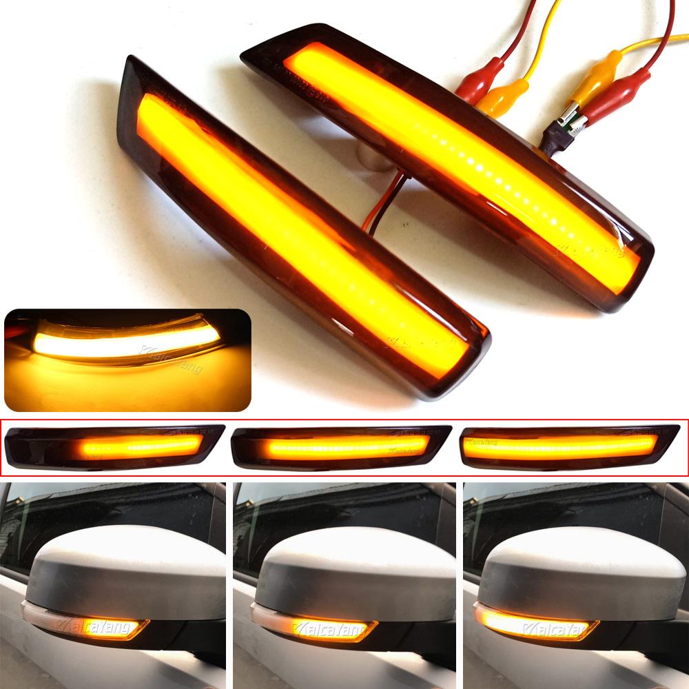 

Amber LED Dynamic Turn Signal Side Marker Sequtntial Light Indicator Lamp for Ford Focus 2 MK2 Focus 3 MK3 3.5 for Mondeo MK4 EU
