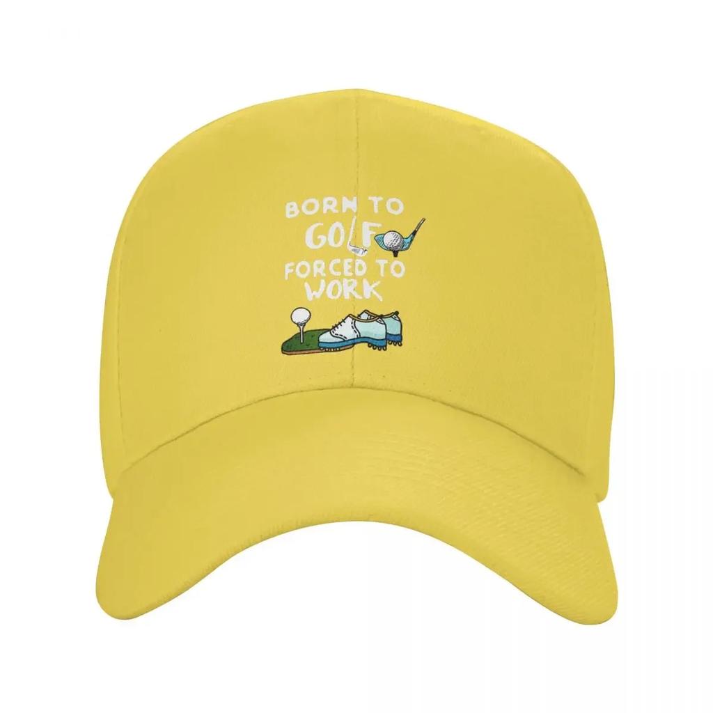 Personalized Born To Golf Forced To Work Baseball Cap Hip Hop Women Unisexs Adjustable Dad Hat Summer Snapback Hats