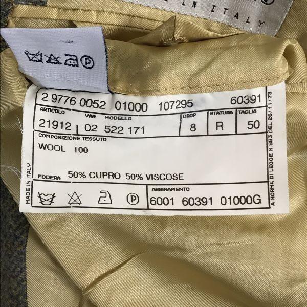 Italy Krizia Uomo Wool Tailored Jacket Men 50 Khaki Fully Lined Autumn Winter(USED)