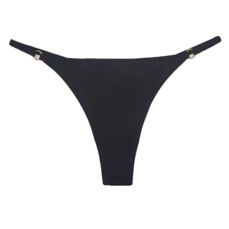 

Європейські та американські стринги для йоги для підйому стегон: Жіноче безшовне бавовняне бікіні з сексуальним двостороннім дизайном XL чорний