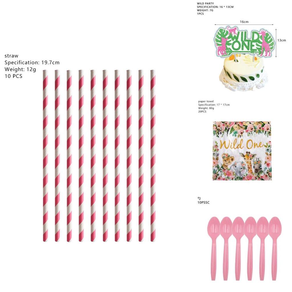 Ein lebhaftes Geburtstagsfeier-Zubehör mit festlicher Dekoration und Kuchenaufsätzen**