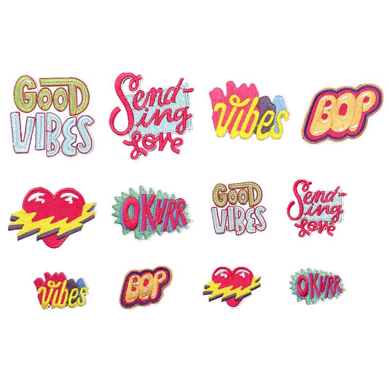 Colorful Letter Embroidery Patch - Clothing Accessory