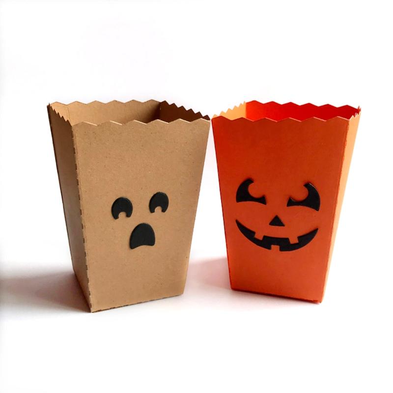 Halloween Popcorn Box Cutting Dies Photo Album Journal Diary Decoration Present