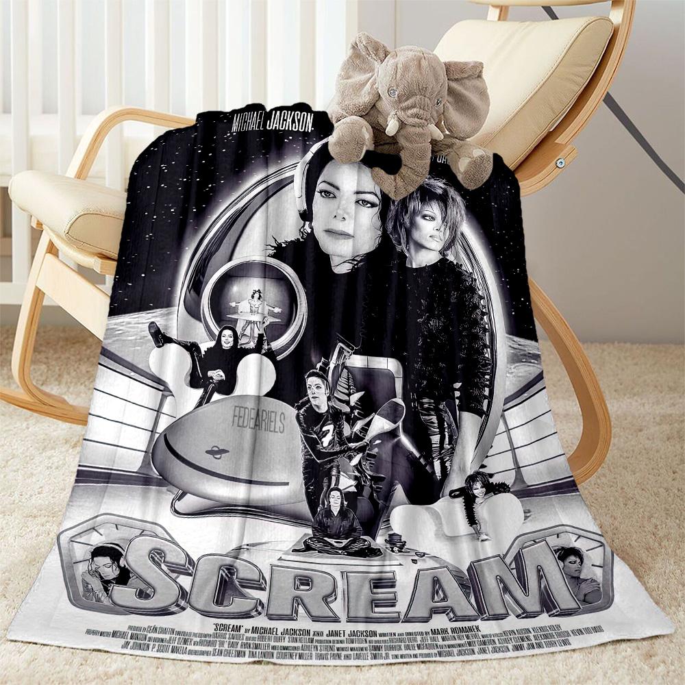 Michael Jackson 86 Blanket Soft & Cozy Suitable for Bedding Office Chair Livingroom for All Occasions Playful Design