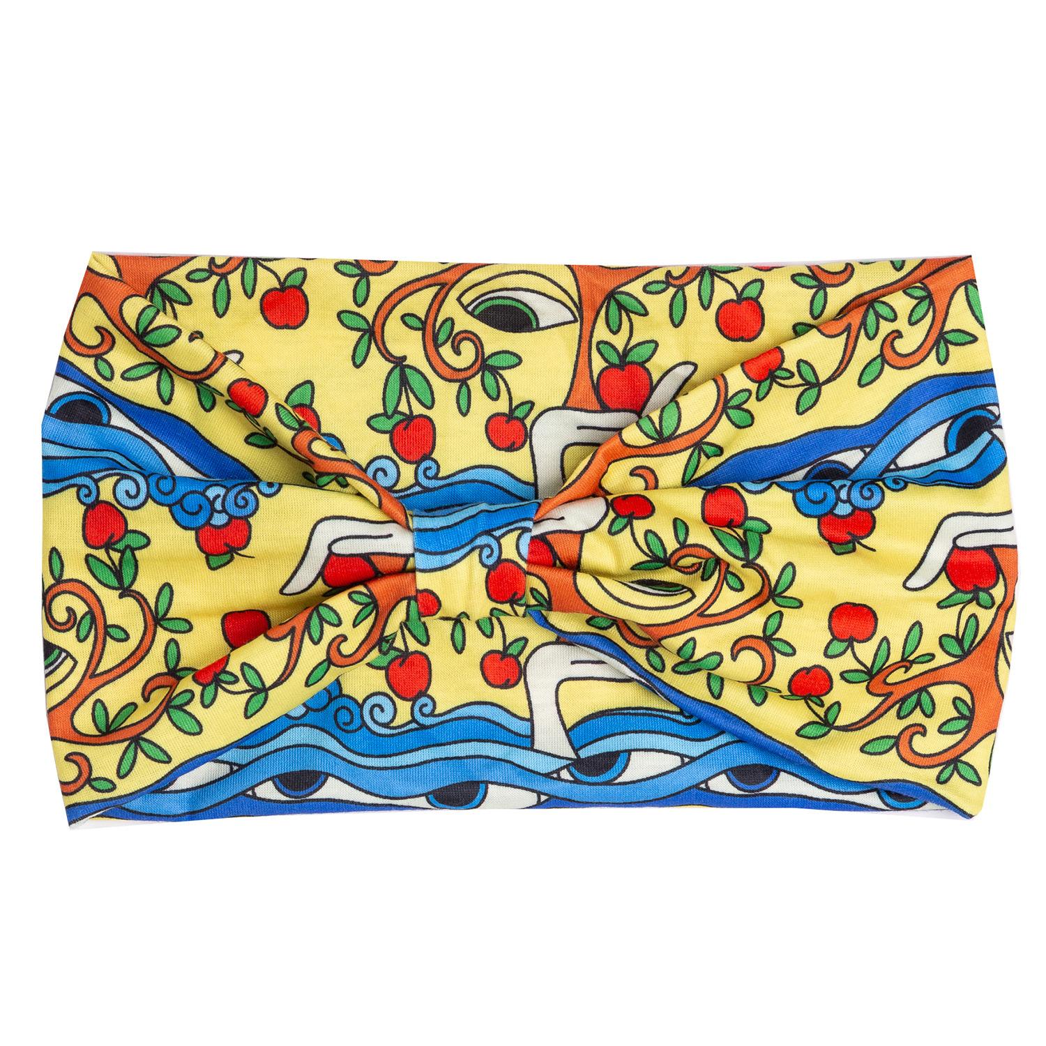 Print Yoga Sports Wide Hair Band Headscarf
