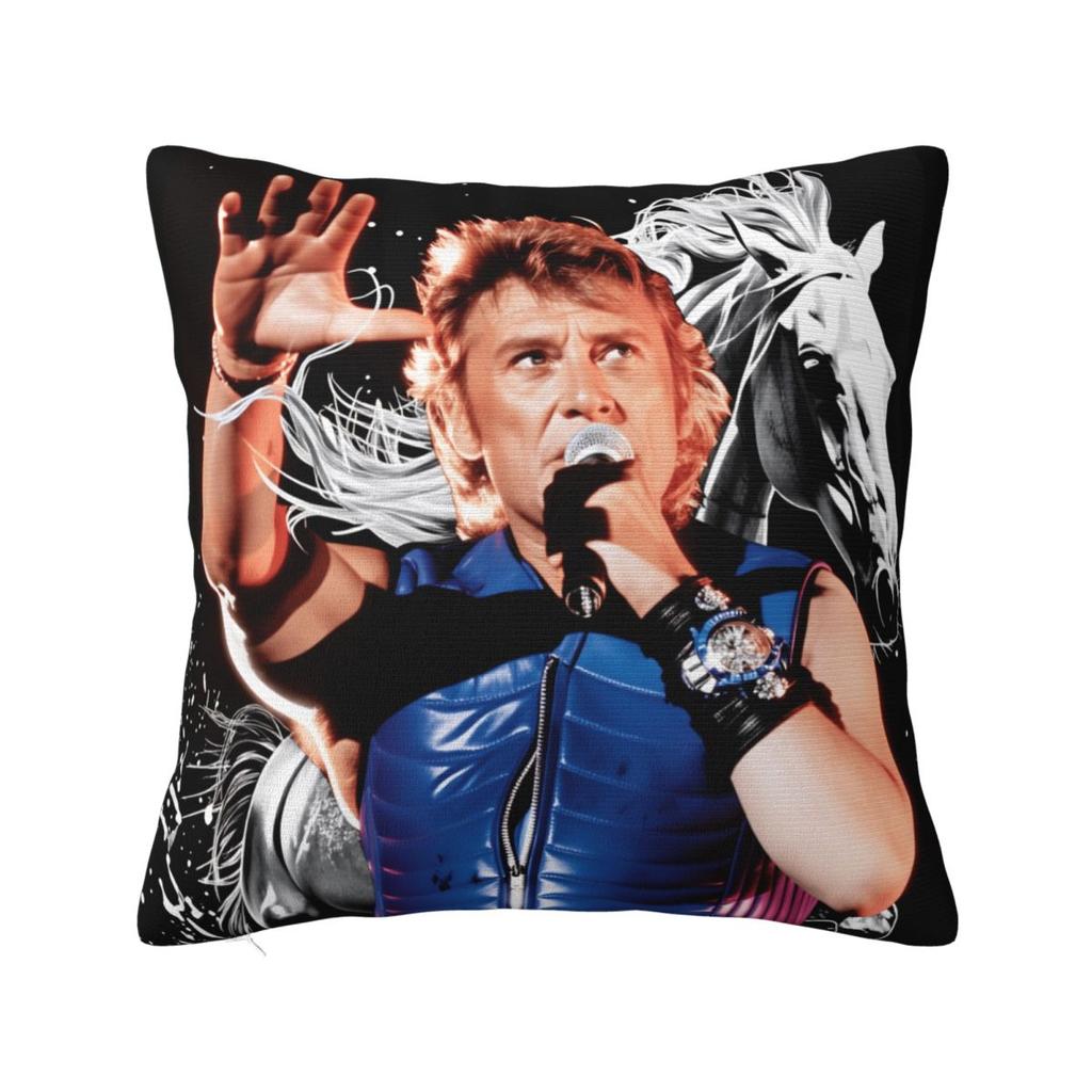 3D Printing Johnny Hallyday Rock Star Pillow Cover Morden Pillow Case For Sofa Bedroom Home Decor Cushion Cover Soft Pillowcases