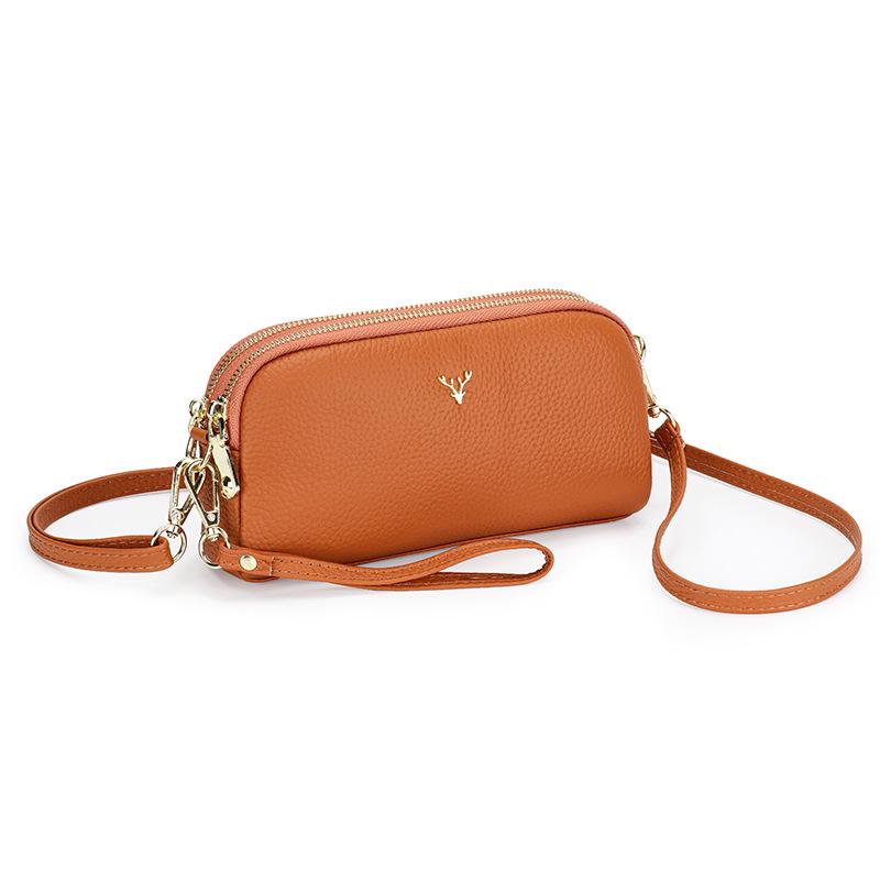 Γνήσιο Δερμάτινη Γυναικεία Τσάντα Crossbody - Νέα Μόδα Δερμάτινη Τσάντα Ώμου για Κινητό, Μεγάλη Τσάντα-Πορτοφόλι με Υφή Λίτσι, Μικρή Γυναικεία Τσάντα