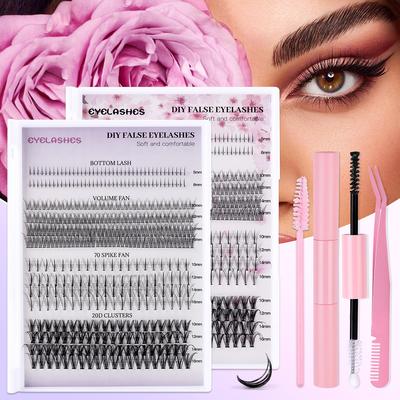 404 Clusters Diy Mix And Match Single Cluster False Eyelash Set Simulates Daily Segmented Multi-Hair Lower Eye Eyelashes