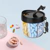 Pill Dispenser with 7 Compartments Anti-Mix Design Easy Access Pill Bottle Organizer Travel BPA-Free Pill Container