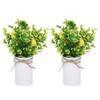 2pcs Artificial Fruit Potted Plants Simulation Decorative Fruit Tree Bonsai for Home Tabletop Decoration